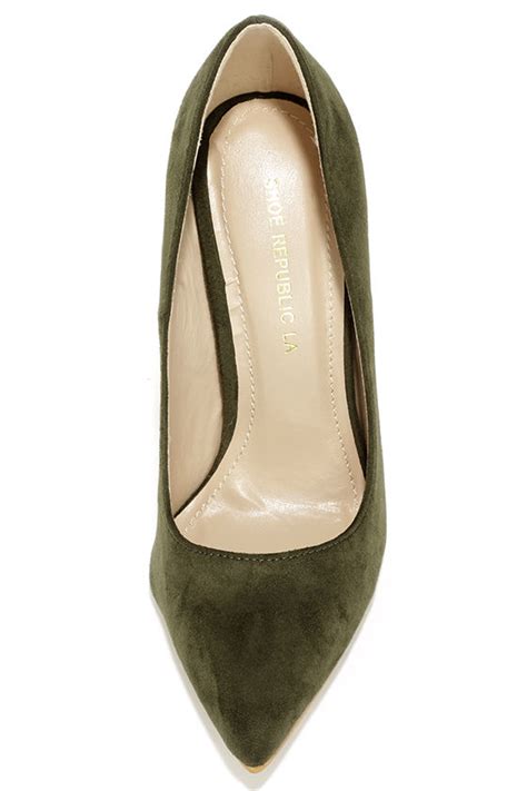 olive green suede pumps michael kors from tj maxx|Olive green suede pumps + FREE SHIPPING .